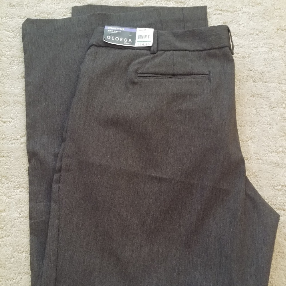 NWT George Dark Gray Dress Pants